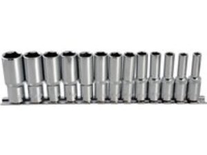 BlueSpot 13 Piece 3/8" Drive Deep Hex Socket Set Metric 3/8