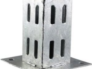 Bolt Down Fence Post Shoe Galvanised 100mm