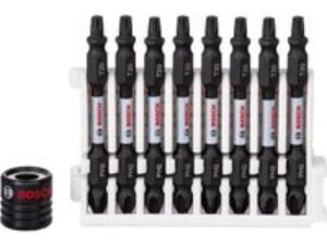 Bosch 9 Piece Impact Double Ended PH2 / T20 Screwdriver Bit Set and Magnetic Sleeve