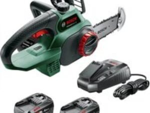 Bosch UNIVERSALCHAIN P4A 18v Cordless Chainsaw 200mm 2 x 4ah Li-ion Charger