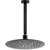 Bristan Black Ceiling Mounted Round Shower Head & Arm