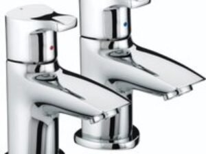 Bristan Capri Basin Pillar Taps - Chrome
