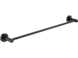 Bristan RD RAIL BLK Round Towel Rail Brass Black