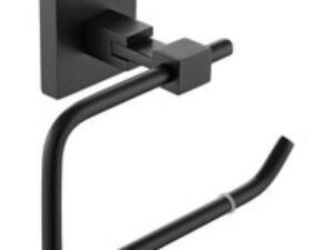 Bristan SQ ROLL BLK Square Toilet Roll Holder Brass Black