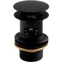 Bristan W BASIN04 Blk Round Basin Clicker Waste Slotted Black