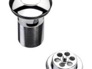Bristan W BATH05 C Round Push Button Bath Waste Slotted C