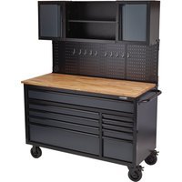 Bunker 10 Drawer Tool Roller Cabinet Workstation Black / Grey