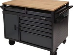 Bunker 14 Drawer Multi Functional Workbench Tool Roller Cabinet Black / Grey