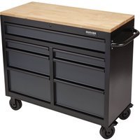 Bunker 7 Drawer Workbench Tool Roller Cabinet Black / Grey