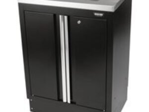Bunker Modular 2 Door Floor Cabinet and Sink Black