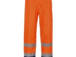 Classic Hi Vis Contrast Rain Trousers Orange / Navy 3XL
