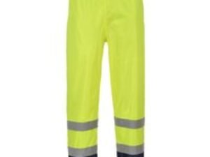 Classic Hi Vis Contrast Rain Trousers Yellow / Navy S