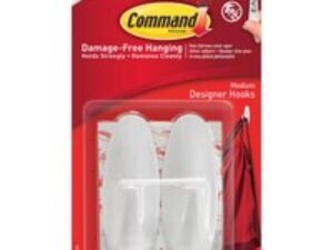 Command Adhesive Strip Designer Hook White M Pack of 2