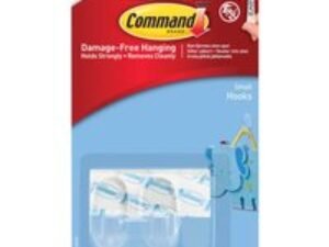 Command Adhesive Strip Hooks Clear S Pack of 2