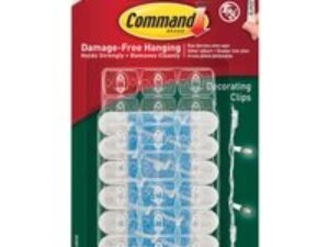Command Adhesive Strip Outdoor Decorating Clips Clear Pack of 20