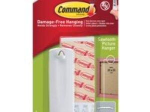 Command Adhesive Strip Sawtooth Picture Hanger White Pack of 1