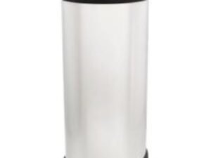 Curver Metal Effect Touch Top Deco Bin, Silver, 40 Litre