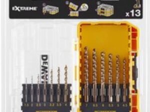 DeWalt 13 Piece Extreme 2 HSSG Metal Drill Bit Set in Tough Case