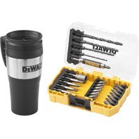 DeWalt 25 Piece Drill Screwdriver Bit Set and Mug in Tough Case