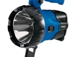 Draper 10w CREE LED Rechargeable Spotlight Torch Blue