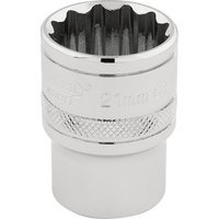 Draper 1/2" Drive Hi Torq Bi Hexagon Socket Metric 1/2" 21mm