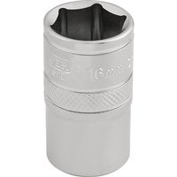 Draper 1/2" Drive Satin Finish Hexagon Socket Metric 1/2" 16mm