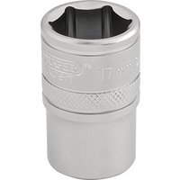 Draper 1/2" Drive Satin Finish Hexagon Socket Metric 1/2" 17mm
