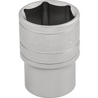 Draper 1/2" Drive Satin Finish Hexagon Socket Metric 1/2" 21mm