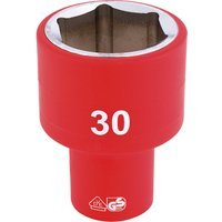 Draper 1/2" Drive VDE Fully Insulated Hexagon Socket Metric 1/2" 30mm