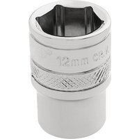 Draper 1/4" Drive Polished Finish Hexagon Socket Metric 1/4" 12mm