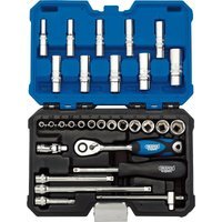 Draper 30 Piece 1/4" Drive Hex Socket Set Metric 1/4