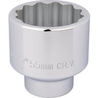 Draper 3/4" Drive Polished Finish Bi Hexagon Socket Metric 3/4" 55mm