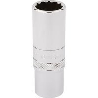 Draper 3/8" Drive Polished Finish Hi-Torq Deep Bi Hexagon Socket Metric 3/8" 16mm