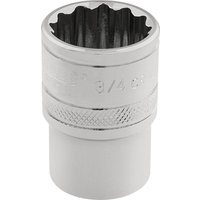 Draper 3/8" Drive Polished Finish Hi Torq Bi Hexagon Socket Imperial 3/8" 3/4