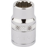 Draper 3/8" Drive Polished Finish Hi Torq Bi Hexagon Socket Imperial 3/8" 3/8