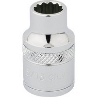 Draper 3/8" Drive Polished Finish Hi Torq Bi Hexagon Socket Imperial 3/8" 5/16
