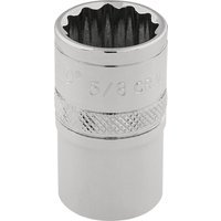 Draper 3/8" Drive Polished Finish Hi Torq Bi Hexagon Socket Imperial 3/8" 5/8