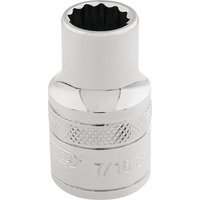 Draper 3/8" Drive Polished Finish Hi Torq Bi Hexagon Socket Imperial 3/8" 7/16