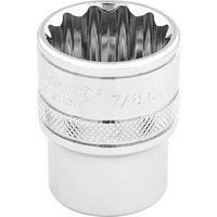 Draper 3/8" Drive Polished Finish Hi Torq Bi Hexagon Socket Imperial 3/8" 7/8