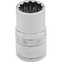 Draper 3/8" Drive Polished Finish Hi Torq Bi Hexagon Socket Imperial 3/8" 9/16