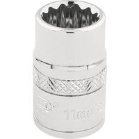 Draper 3/8" Drive Polished Finish Hi Torq Bi Hexagon Socket Metric 3/8" 11mm