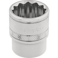 Draper 3/8" Drive Polished Finish Hi Torq Bi Hexagon Socket Metric 3/8" 19mm