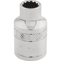 Draper 3/8" Drive Polished Finish Hi Torq Bi Hexagon Socket Metric 3/8" 7mm