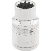 Draper 3/8" Drive Polished Finish Hi Torq Bi Hexagon Socket Metric 3/8" 9mm