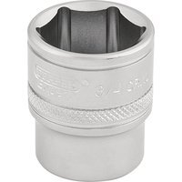 Draper 3/8" Drive Satin Finish Hexagon Socket Imperial 3/8" 3/4