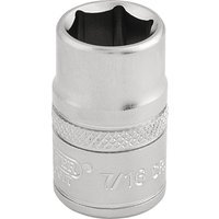 Draper 3/8" Drive Satin Finish Hexagon Socket Imperial 3/8" 7/16