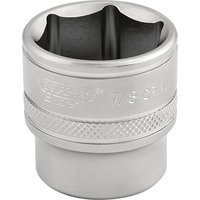 Draper 3/8" Drive Satin Finish Hexagon Socket Imperial 3/8" 7/8