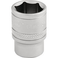 Draper 3/8" Drive Satin Finish Hexagon Socket Metric 3/8" 14mm