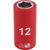 Draper 3/8" Drive VDE Fully Insulated Hexagon Socket Metric 3/8" 12mm