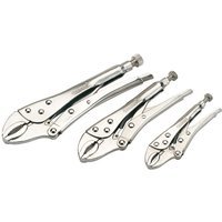 Draper 3 Piece Curved Jaw Self Grip Plier Set